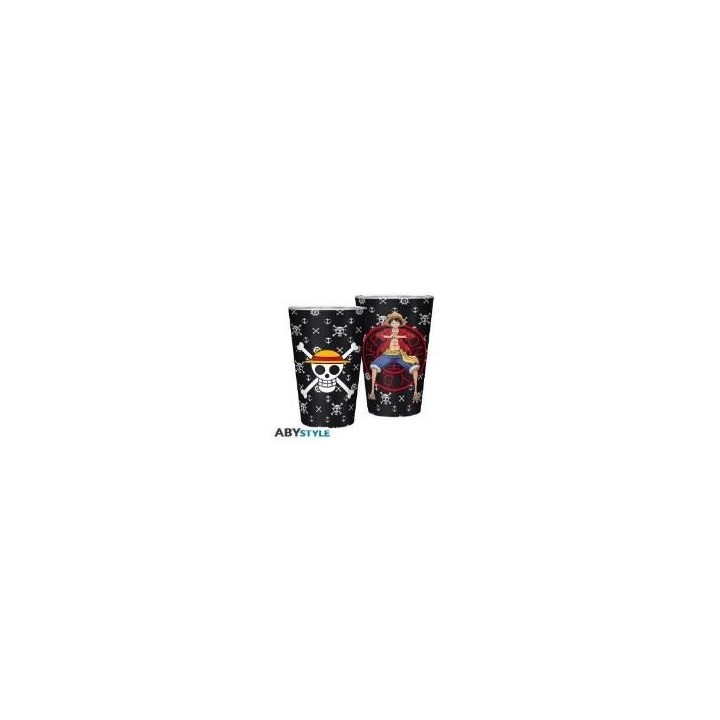 ABYSTYLE ONE PIECE - BICCHIERE IN VETRO "Luffy" 400ml