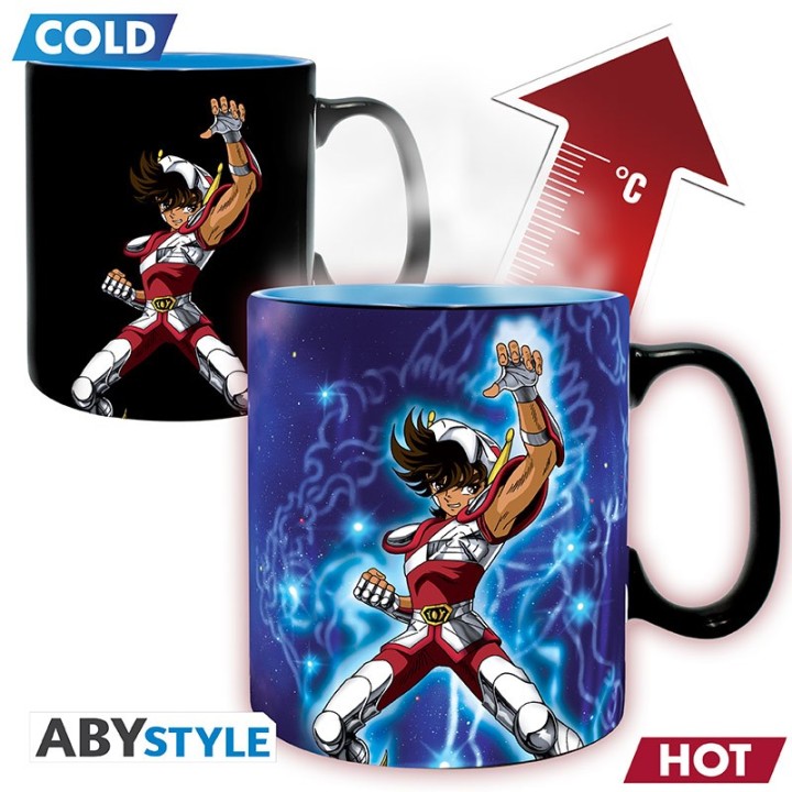 ABYSTYLE SAINT SEIYA - Tazza termosensibile 460 ml: "Pegasus vs Pope"