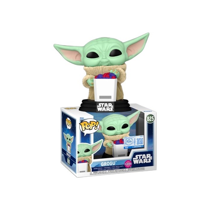 FUNKO POP Star Wars: Mandalorian & Grogu - 825 Grogu (Flocked) (Exclusive) 9cm
