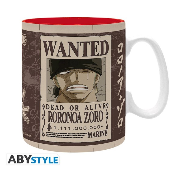 ABYSTYLE ONE PIECE - Tazza 460 ml: "Zoro Wanted"
