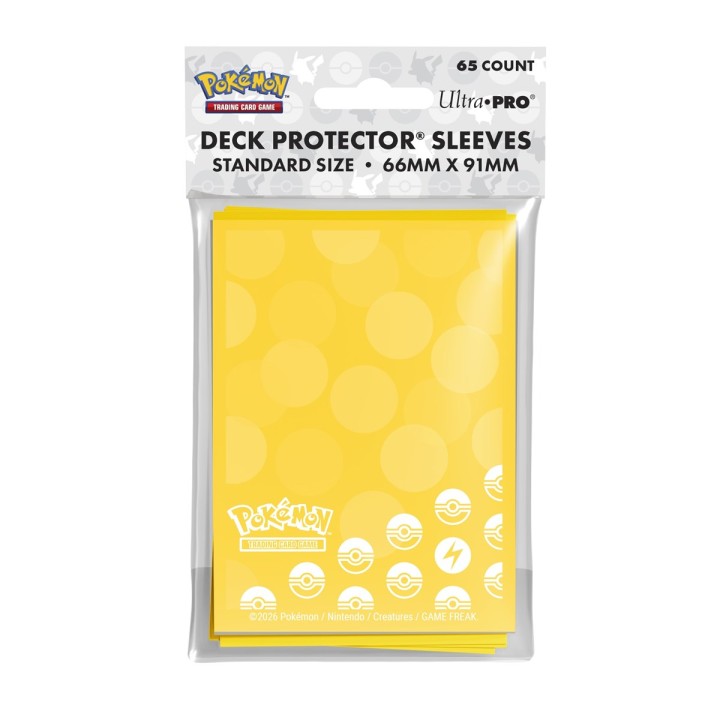 ULTRA PRO - 65 Deck Protector Sleeves Standard Size - Pokemon - Lightning Type