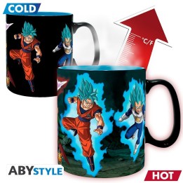 ABYSTYLE DRAGON BALL SUPER - Tazza termosensibile 460 ml: "Saiyans vs Black"