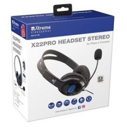XTREME Cuffie Gaming X22PRO 2.0+Microfono PS4, XONE, VR, PC