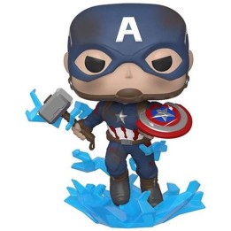 FUNKO POP Marvel: Avengers Endgame - 573 Captain America w/Broken Shield & Mjolnir 9 cm