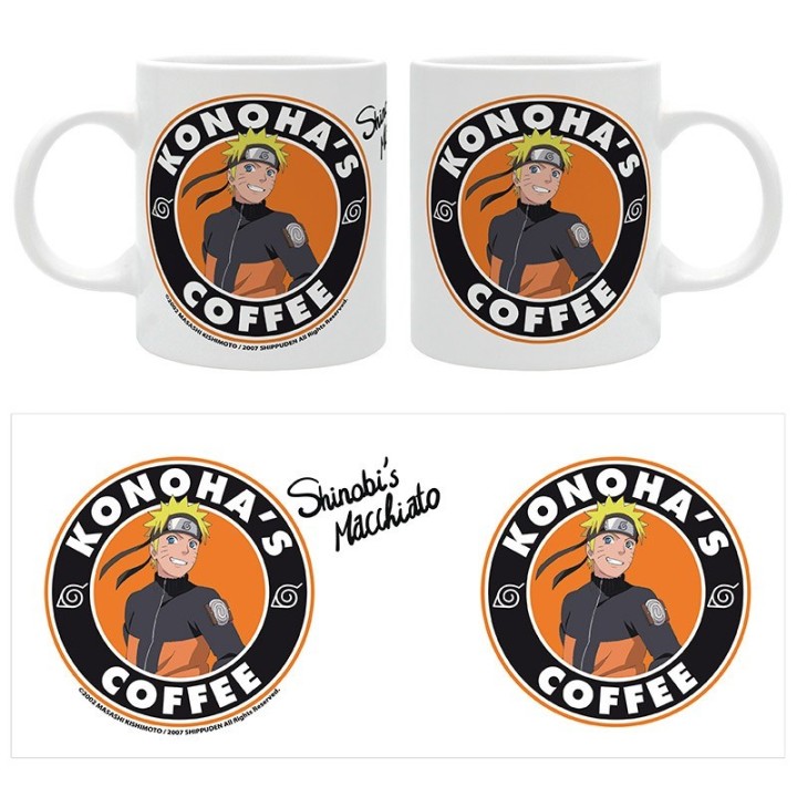 ABYSTYLE NARUTO SHIPPUDEN - Tazza 320ml : "Konoha's Coffee"