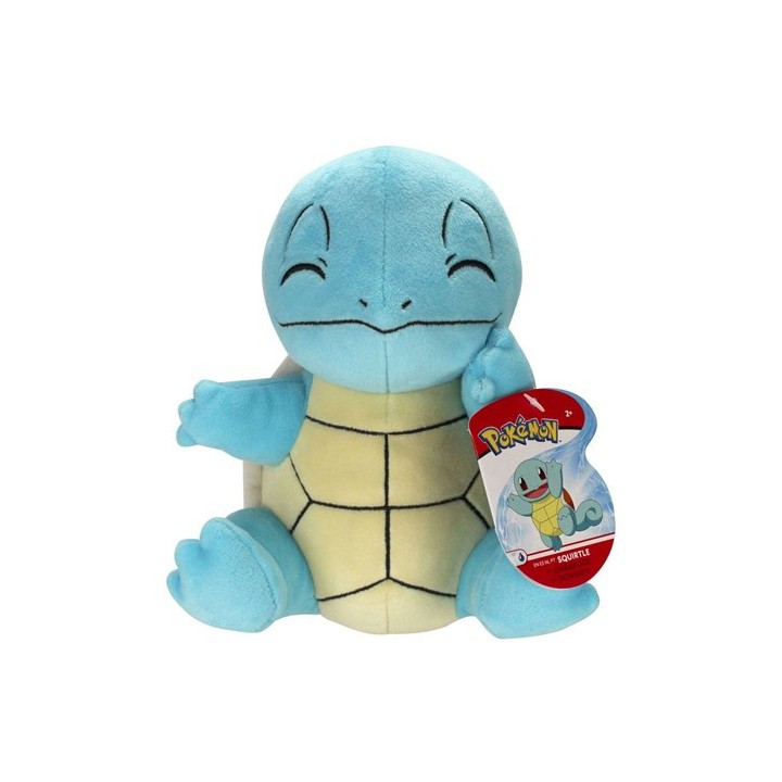 JAZWARES Pokemon: Squirtle (Smiling) - Peluche 20cm