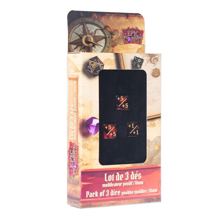 EPIC FORGE 3 Dices pack Counter Dice + (red + black)