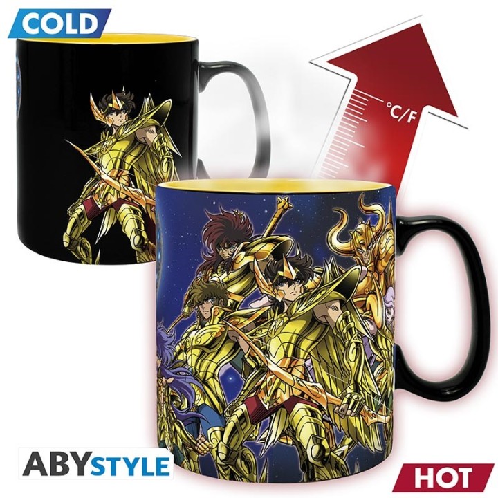 ABYSTYLE SAINT SEIYA - Tazza termosensibile 460 ml: "Gold Saints"
