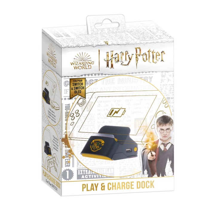 FREAKS AND GEEKS Harry Potter-Nintendo Switch-2 in 1 Dock and Stand-Black Hogwarts