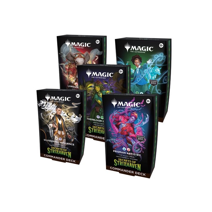 Magic: The Gathering - Secrets of Strixhaven Commander Decks Display..