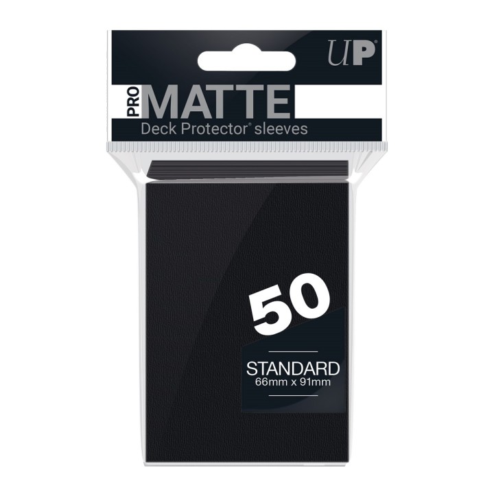 ULTRA PRO - 50 Deck Protector Sleeves Standard PRO-MATTE Black