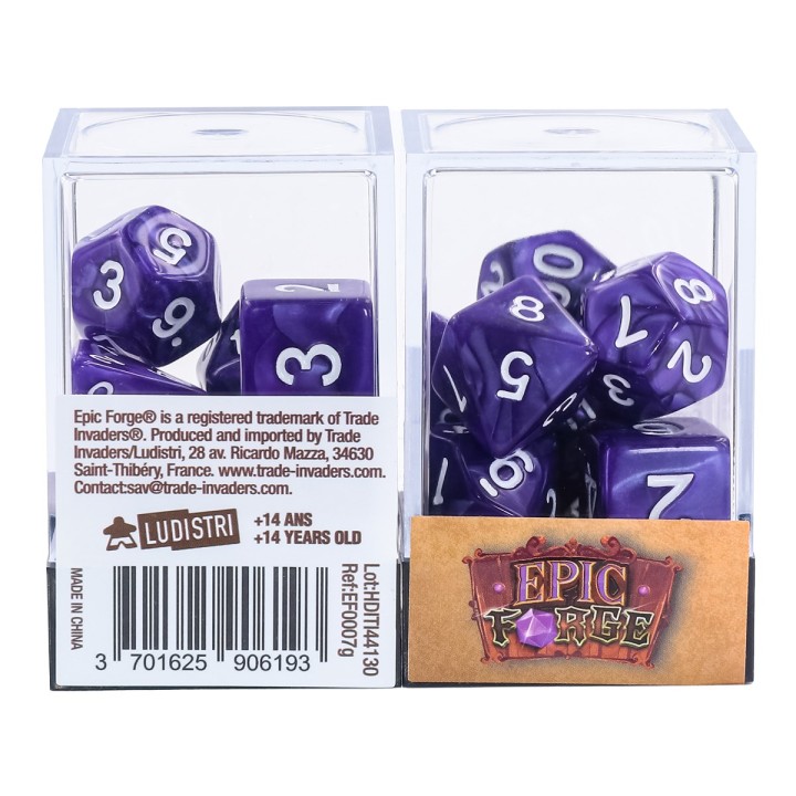 EPIC FORGE 7 Dices Pack - Pearly Violet