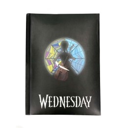 93740 - Wednesday (Netflix): Rose Window Notebook With Light