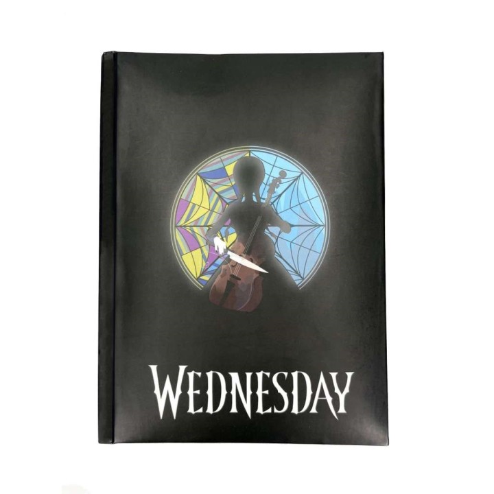 93740 - Wednesday (Netflix): Rose Window Notebook With Light