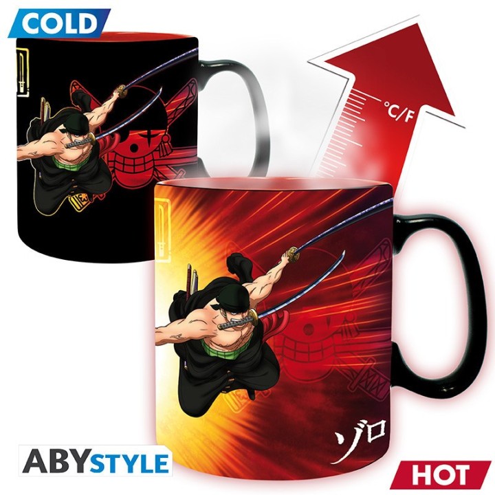 ABYSTYLE ONE PIECE - Tazza termosensibile 460 ml: "Zoro & Sanji"