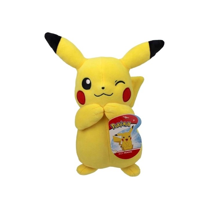 JAZWARES Pokemon: Pikachu (Wink) - Peluche 20cm