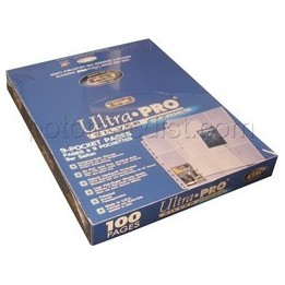 ULTRA PRO - 9-Pocket Silver Series 100 Page for Standard Size Cards