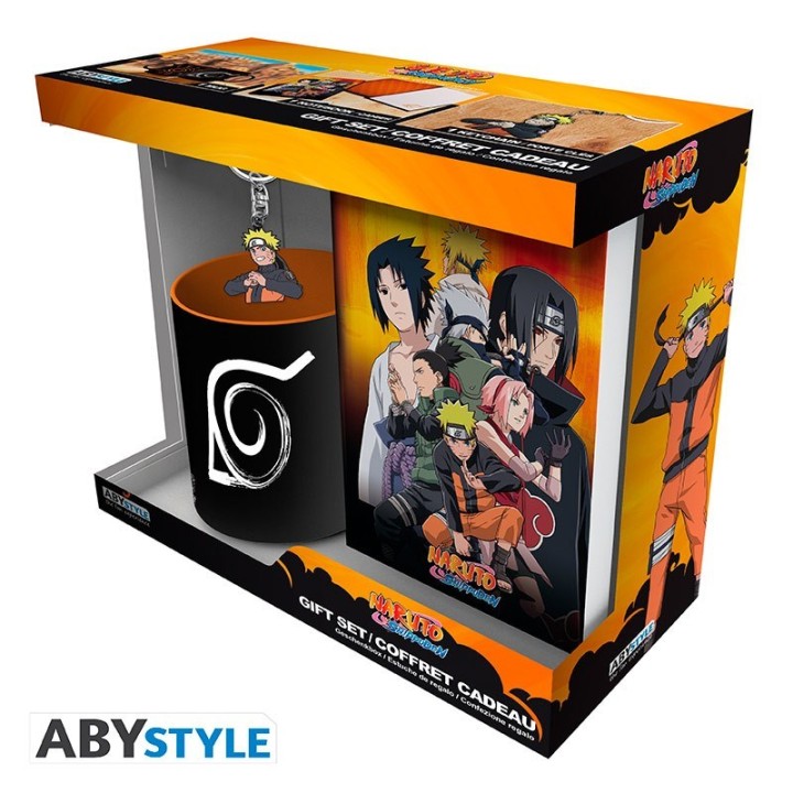 ABYSTYLE NARUTO SHIPPUDEN: Tazza 320ml + Portachiavi PVC + Agenda "Naruto"