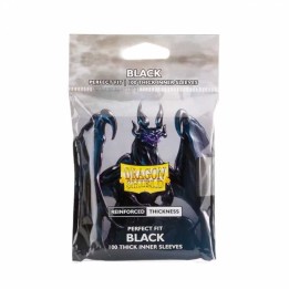 DRAGON SHIELD Standard Perfect Fit Inner Sleeves - Thick Inner - Black (100 Sleeves)