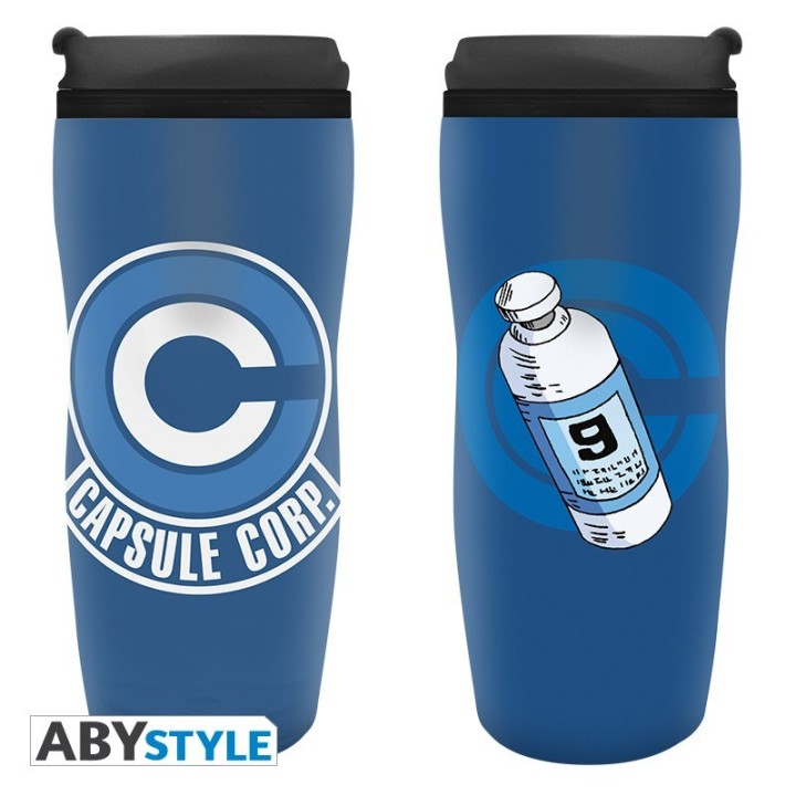 ABYSTYLE DRAGON BALL - Tazza da viaggio isotermica : "DBZ/CAPSULE CORP"