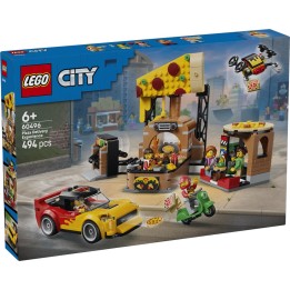 LEGO 60496 CITY - Centro di consegna pizze con veicoli