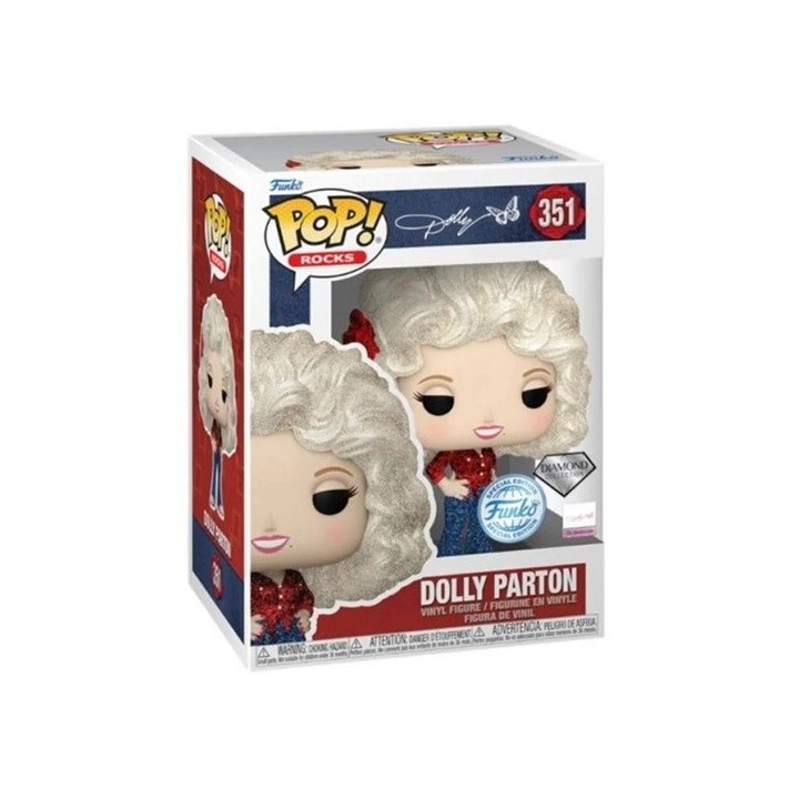 FUNKO POP Rocks - 351 Dolly Parton '77 tour (DGLT) (Exclusive) 9 cm (DAMAGED BOX)