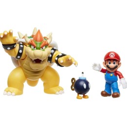 JAKKS PACIFIC Nintendo Super Mario Mario vs Bowser Diorama Set (serie 1)