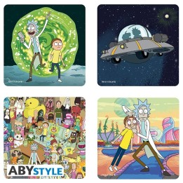 ABYSTYLE RICK AND MORTY - Set 4 sottobicchieri assortiti