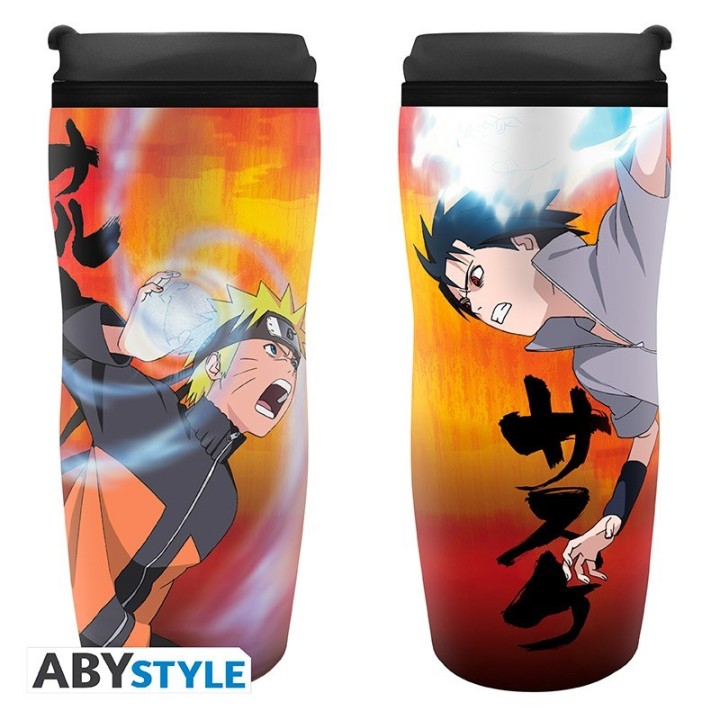 ABYSTYLE NARUTO SHIPPUDEN - Tazza da viaggio 355ml: "Naruto Vs Sasuke"