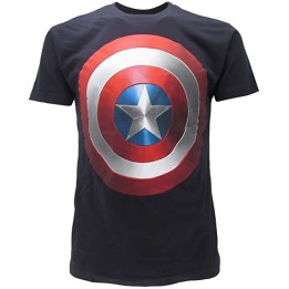 MARVEL AVENGERS CAPTAIN AMERICA SCUDO T-shirt S nera