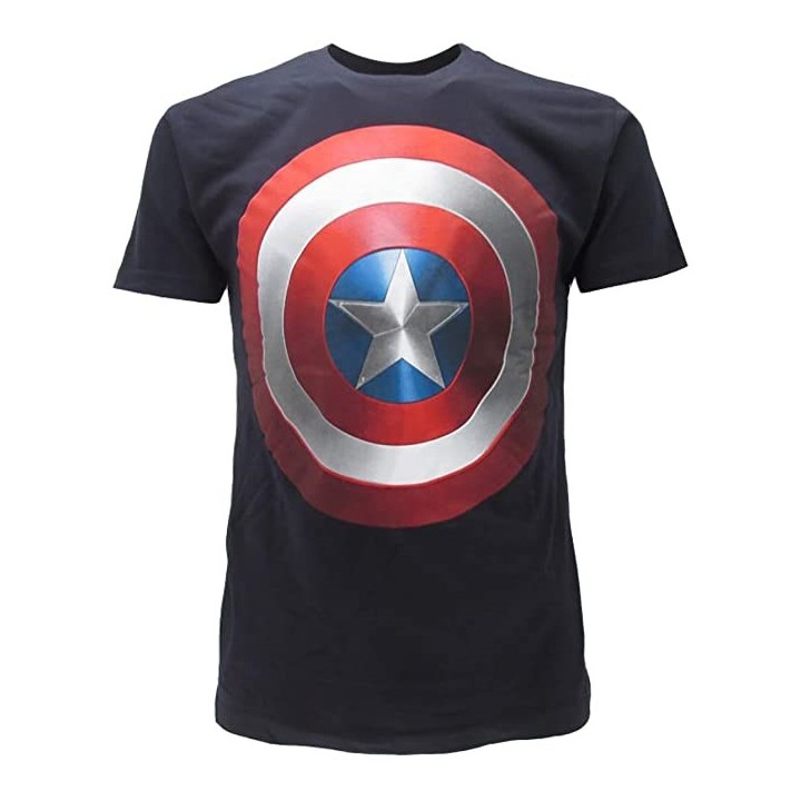 MARVEL AVENGERS CAPTAIN AMERICA SCUDO T-shirt S nera