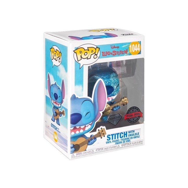 FUNKO POP Disney: Lilo & Stitch - 1044 Stitch With Ukululele (Diamond) (Exclusive) 9 cm