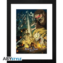 ABYSTYLE ATTACK ON TITAN - Poster Incorniciato: "Season 4 Key Art 3"..