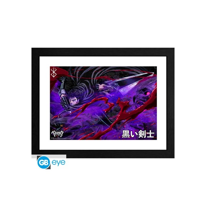 ABYSTYLE BERSERK - Poster incorniciato: "Guts" (30x40)