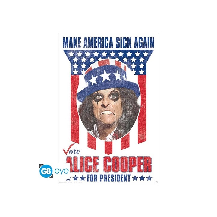 ABYSTYLE ALICE COOPER - Poster Maxi 91.5x61 :" Cooper for President"