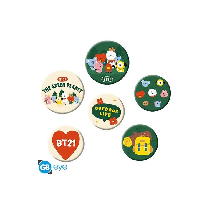 ABYSTYLE BT21 - Set 6 spille : "Green planet"