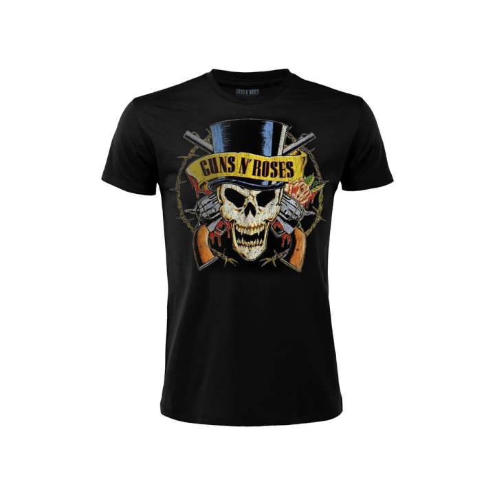 GUNS N' ROSES - T-shirt teschio L nera