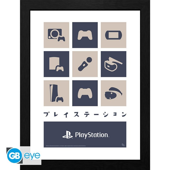 ABYSTYLE PLAYSTATION - Poster incorniciato: "Hardware" (30x40)