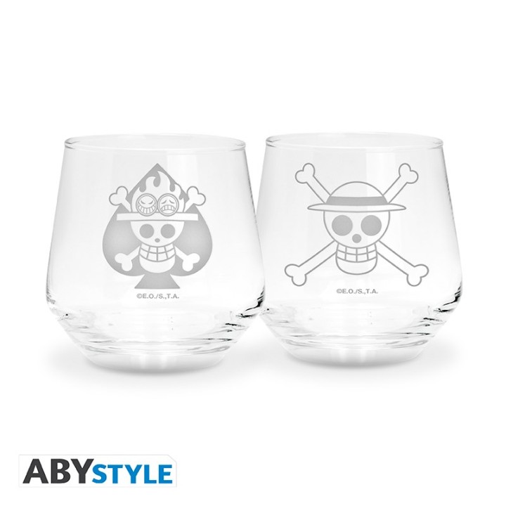 ABYSTYLE ONE PIECE - Set 2 Bicchieri: "Luffy & Ace"
