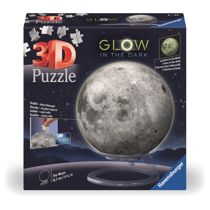RAVENSBURGER Luna Glow in the Dark 3D Puzzle Educational