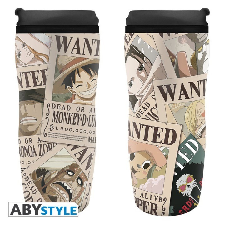 ABYSTYLE ONE PIECE - Tazza da viaggio in ceramica : "Wanted"