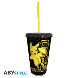 ABYSTYLE POKEMON - Bicchiere con cannuccia 470ml: "Pikachu Collage"