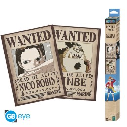ABYSTYLE ONE PIECE - Set 2 Poster (52x38): "Wanted Robin & Jinbe"