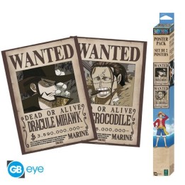 ABYSTYLE ONE PIECE - Set 2 Poster (52x38): "Wanted Mihawk & Crocodile"