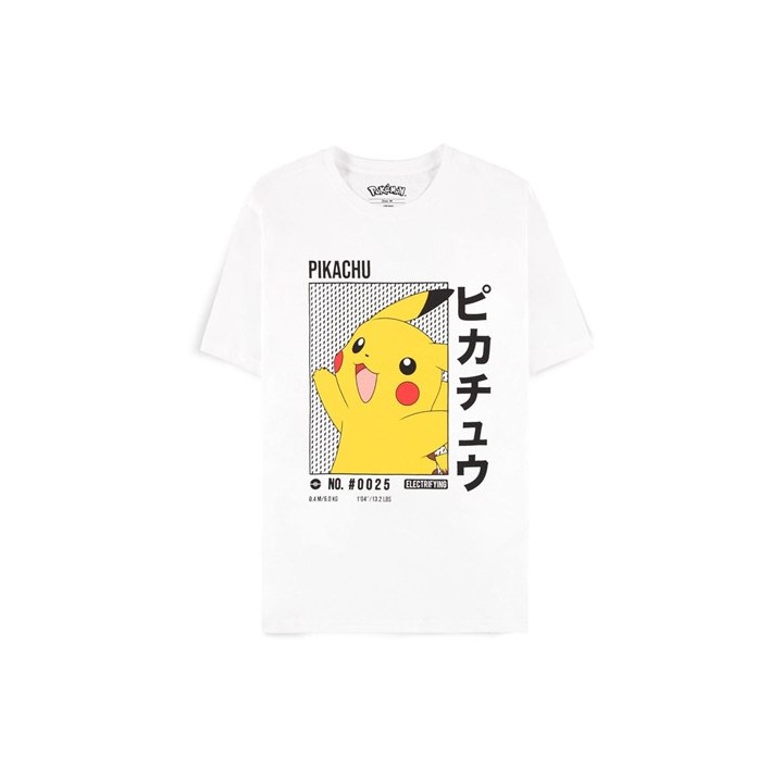 DIFUZED Pokémon - White Pikachu Men's Short Sleeved T-shirt S