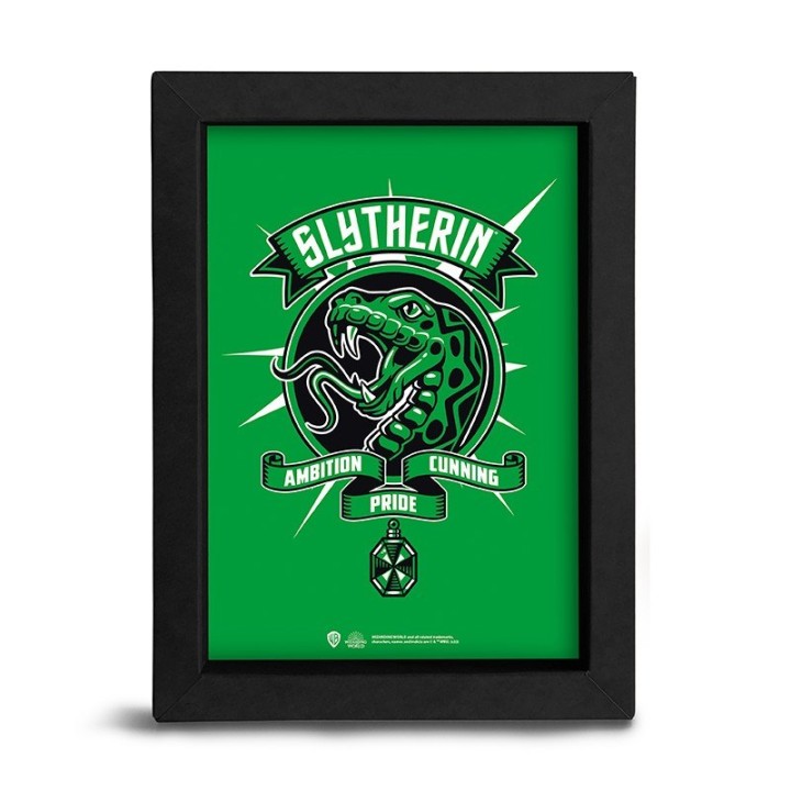 ABYSTYLE Harry Potter - Poster incorniciato 15x20cm : POP Color - Slytherin