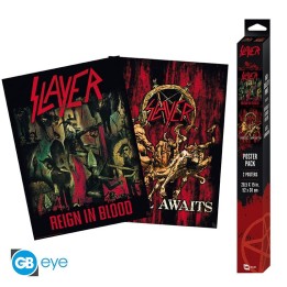 ABYSTYLE SLAYER - Set 2 Poster: "Reign in Blood/Hell Awaits" (52x38)