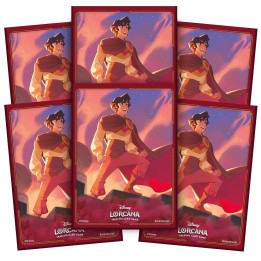 RAVENSBURGER Disney: Lorcana - Set 5 Cieli Scintillanti - 65 Buste Protettive - Aladdin - Heroic Outlaw