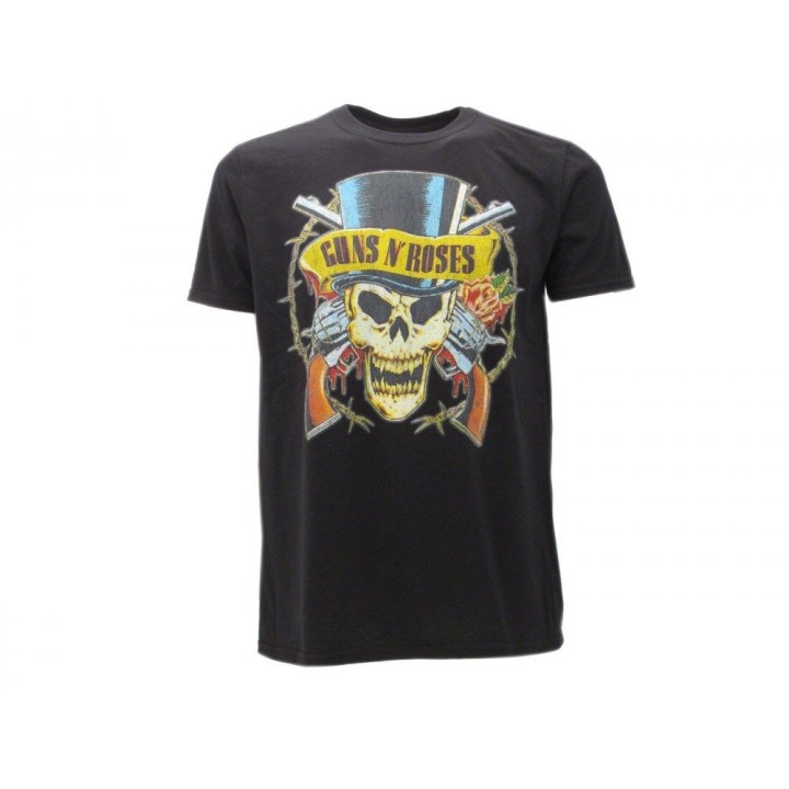 GUNS N' ROSES - T-shirt teschio M nera
