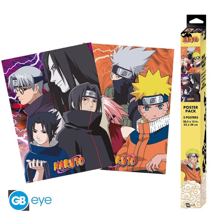 ABYSTYLE NARUTO - Set 2 Poster piccoli: "Konoha Ninjas & Deserters" (52x38)